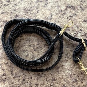 Black leather replacement handbag strap Crossbody